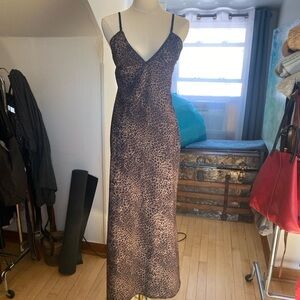 Zara Black Slip Dress with Lace Trim